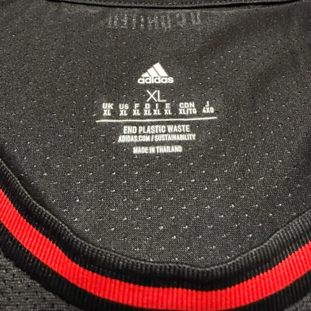 Adidas DC United 2022-23 Authentic Home Jersey Black H47822 Mens size XL New (b)